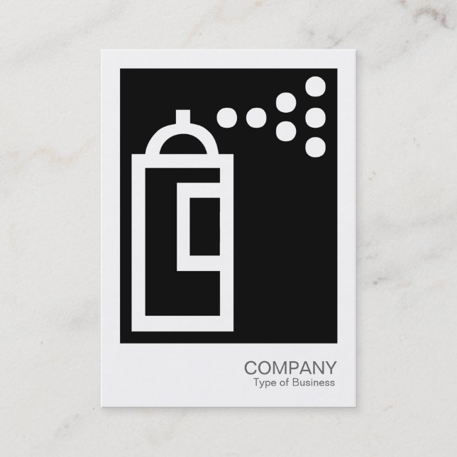 Spray Can - White on Black Business Card (Front)