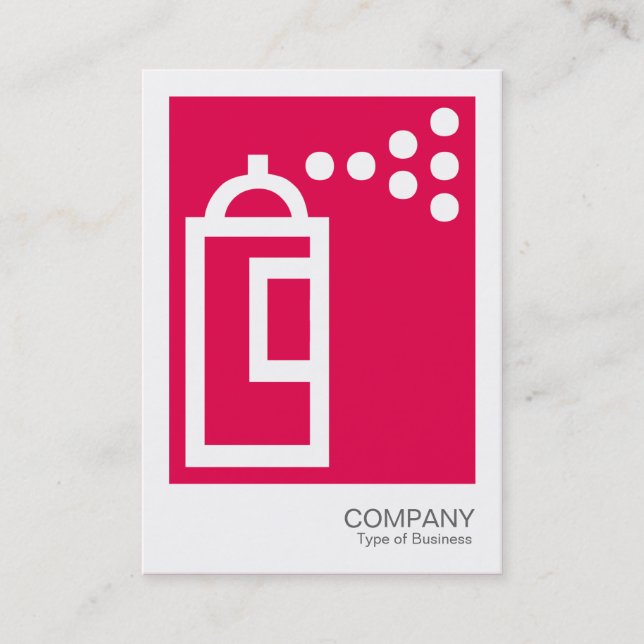Spray Can - White on Red e60049 Business Card (Front)