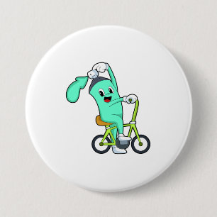 Spray can with Bicycle 3 Inch Round Button