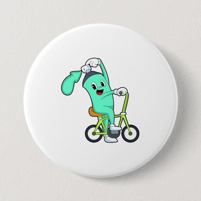 Spray can with Bicycle 3 Inch Round Button (Front)