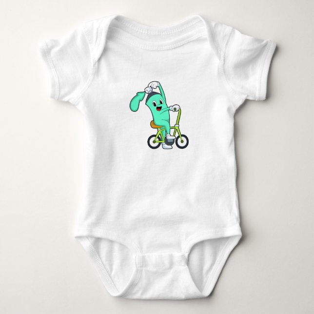 Spray can with Bicycle Baby Bodysuit (Front)