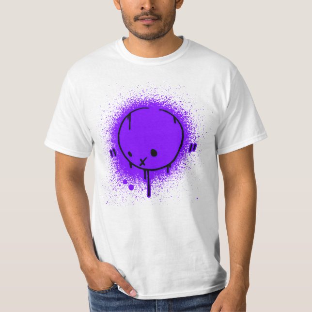 Spray Face Purple T-Shirt (Front)