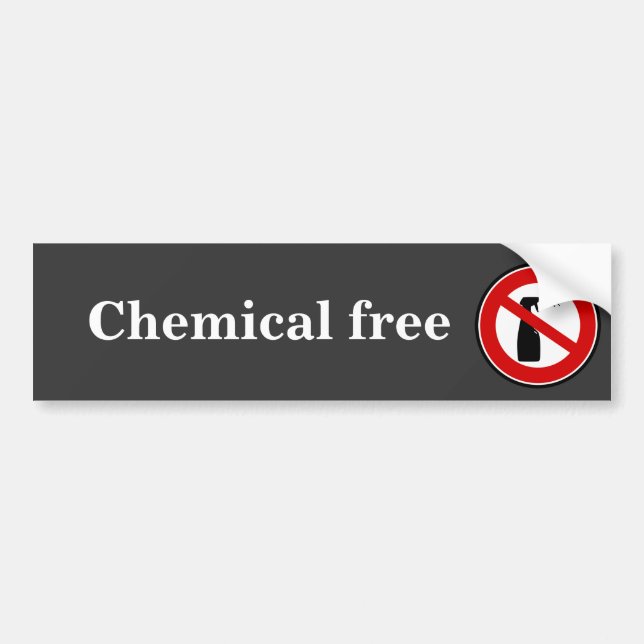 spray free chemical free bumper sticker (Front)