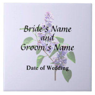 Spray of Lilacs Wedding Products Tile