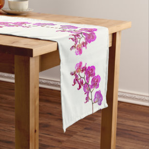 Spray of Orchids Light Background Table Runner