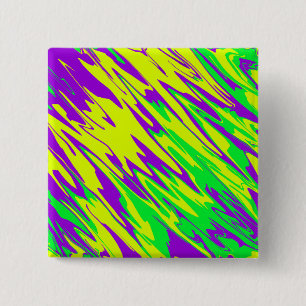 Spray Paint Mardi Gras 2 Inch Square Button
