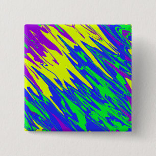 Spray Paint Mardi Gras Blue 2 Inch Square Button
