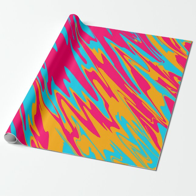 Spray Paint Sorbet Wrapping Paper (Unrolled)