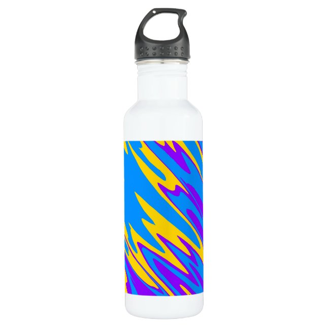 Spray Paint Yellow Blue Purple 710 Ml Water Bottle (Front)