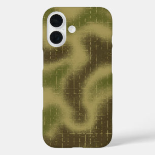 Spray Painted Tactical Camo Pattern Green iPhone 16 Case