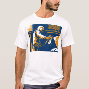 Spray Painter Painting Spray Gun Retro Style T-Shirt