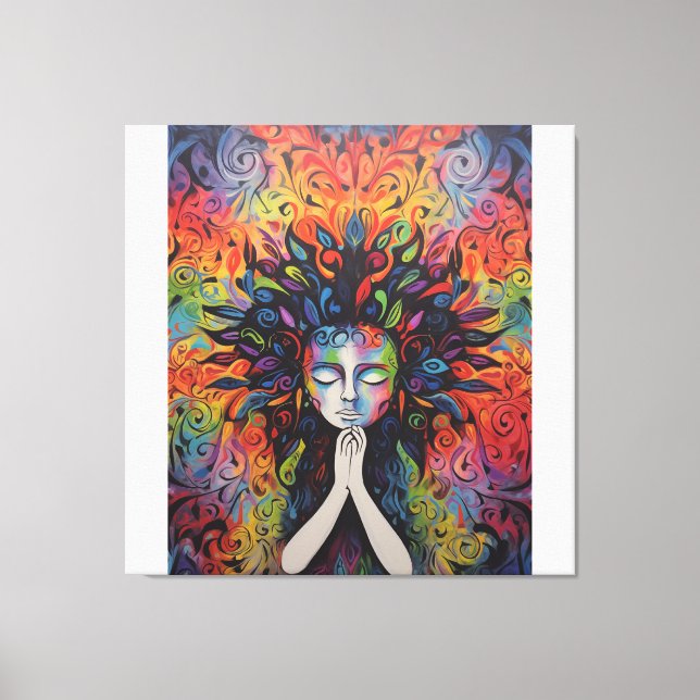 Spray painting abstract  canvas print (Front)