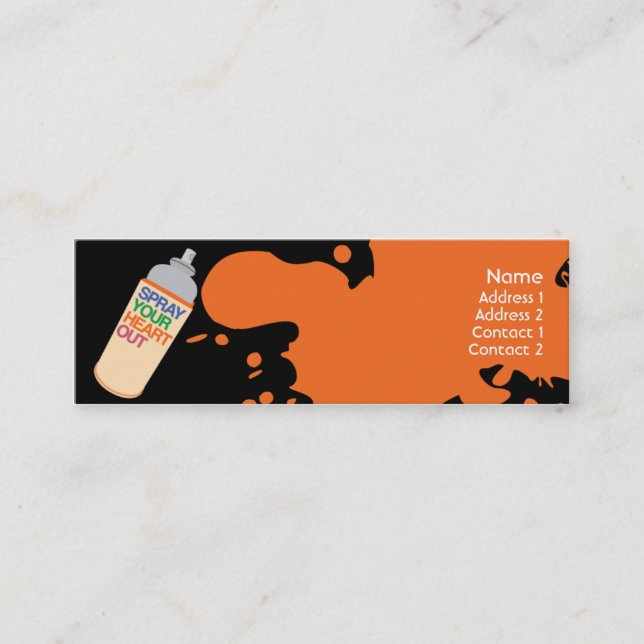 Spray - Skinny Mini Business Card (Front)