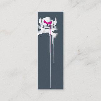 Spray Swede Drips - Grey w/ pink eyebrows Mini Business Card