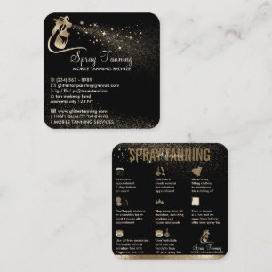 Spray Tan Aftercare Instructions Tips Square Business Card