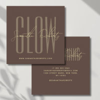 Spray tan glow modern typography script brown