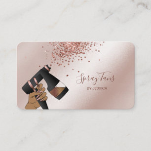 Spray Tan Gun, Mobile Rose Gold Spray Tanning  Bus Business Card