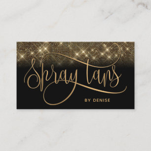 Spray Tan Mobile Spray Tan Gold Glittering Girl Business Card