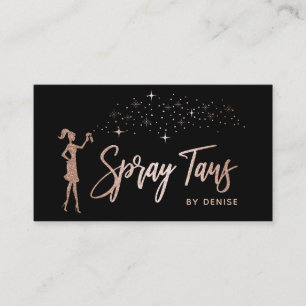 Spray Tan Mobile Spray Tan Gold Glittering Girl Business Card