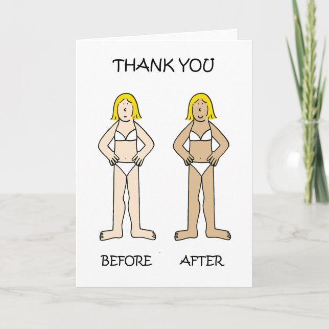 Spray Tan Technician Thank You. Thank You Card (Front)