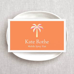  Spray Tan Tropical Gold Palm Tree  Orange  Calling Card