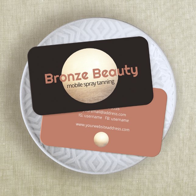 Spray Tanning Gold Carte de visite (Créateur téléchargé)