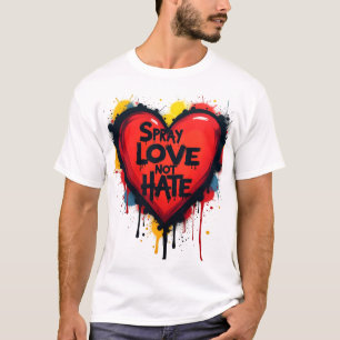 Spray Your Love, Not Hate – Graffiti Heart T-Shirt