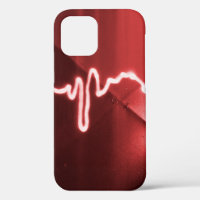 Sprayed graffiti on red metal Case-Mate iPhone cas