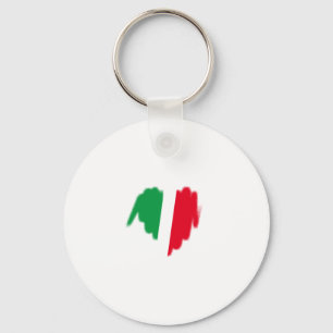 Sprayed Italian Flag Graffiti Heart Graphic Keychain