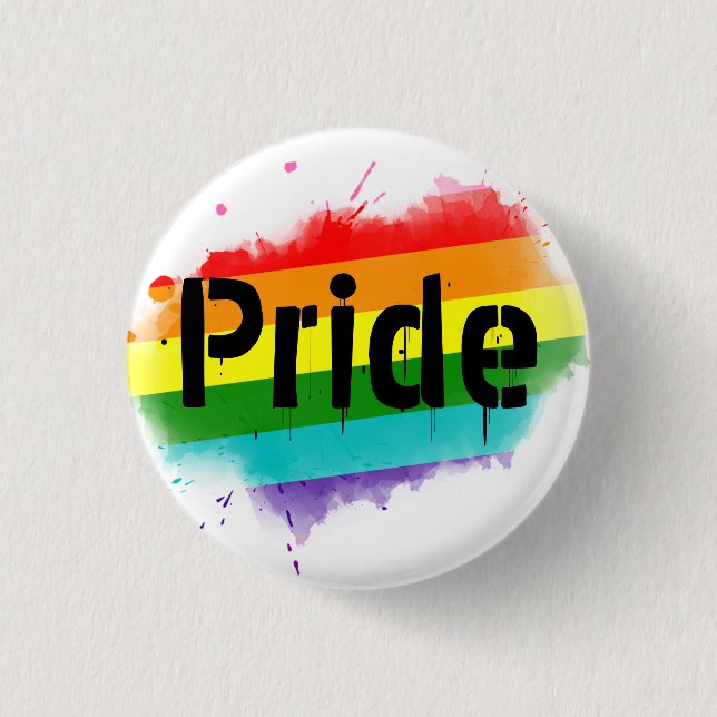 Spraypaint Pride 1 Inch Round Button (Front)