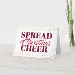 Spread Christmas Cheer Burgundy Red Script Card