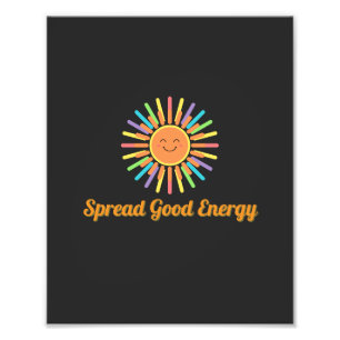 Spread Good Energy Positive Retro Design Photo Print