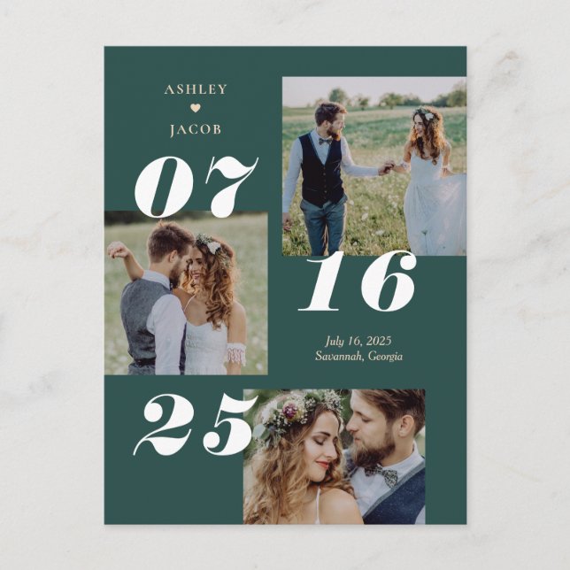 Spread Joy EDITABLE COLOR Save The Date Postcard (Front)