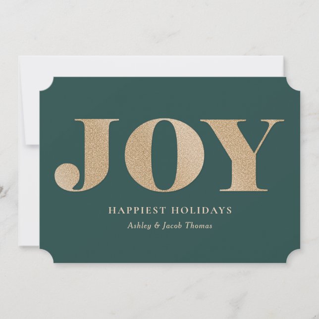 Spread Joy Editable Colour No Photo Holiday Card (Front)