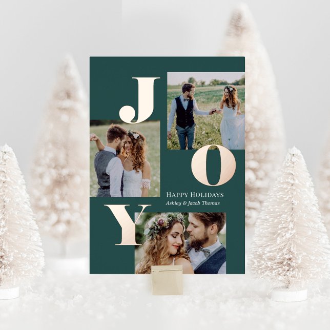 Spread Joy Foil Holiday Card Editable Colour (Creator Uploaded)