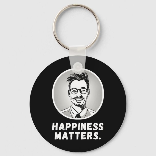 Spread Joy Happiness S Typography With Vector Illu Keychain (Front)