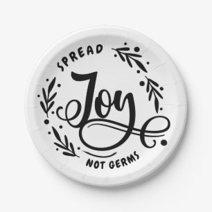 Spread Joy Not Germs Paper Plate