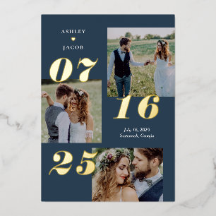 Spread Joy REAL FOIL Save The Date Card