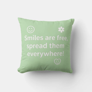 Spread Joy with Every Smile Throw Pillow