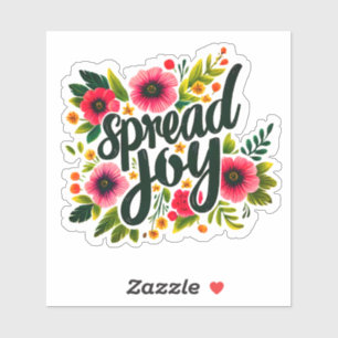 Spread Joy With Vibrant Flowers and Bold Lettering