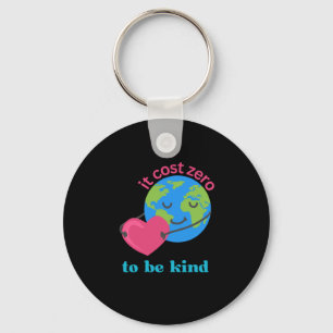 Spread Kindness Earth And Heart Illustration Stick Keychain