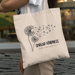 Spread Kindness Like A Dandelion Butterfly Custom Tote Bag