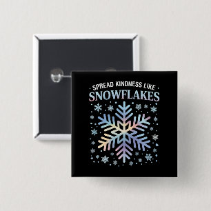Spread Kindness Like Snowflakes Christmas Teacher 2 Inch Square Button