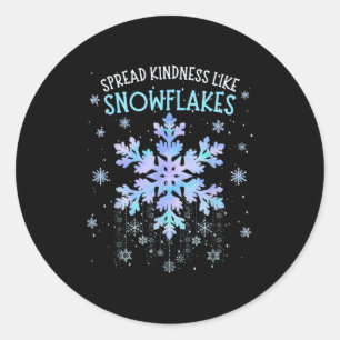Spread Kindness Like Snowflakes Christmas Teacher Classic Round Sticker