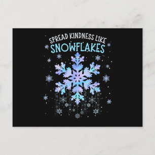 Spread Kindness Like Snowflakes Christmas Teacher  Holiday Postcard