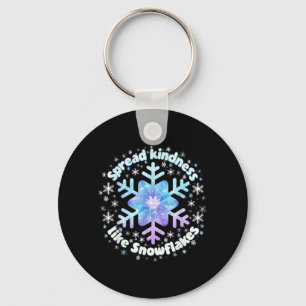 Spread Kindness Like Snowflakes Christmas Teacher Keychain