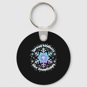 Spread Kindness Like Snowflakes Christmas Teacher Keychain