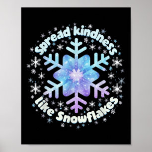 Spread Kindness Like Snowflakes Christmas Teacher Poster
