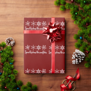 Spread Kindness Like Snowflakes Christmas  Wrapping Paper