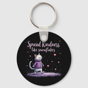 Spread Kindness Like Snowflakes Cozy Winter Vibes Keychain